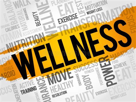 Wellness Word Cloud Collage Stock Illustration Illustration Of Good