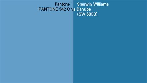 Pantone 542 C Vs Sherwin Williams Danube SW 6803 Side By Side Comparison