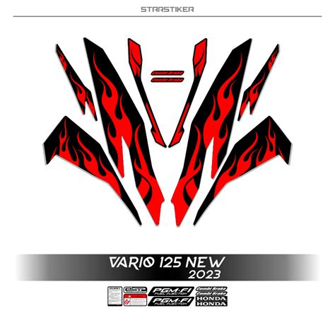 Jual Striping Honda Vario New Mtf Api Tribal Fire Hotwhells