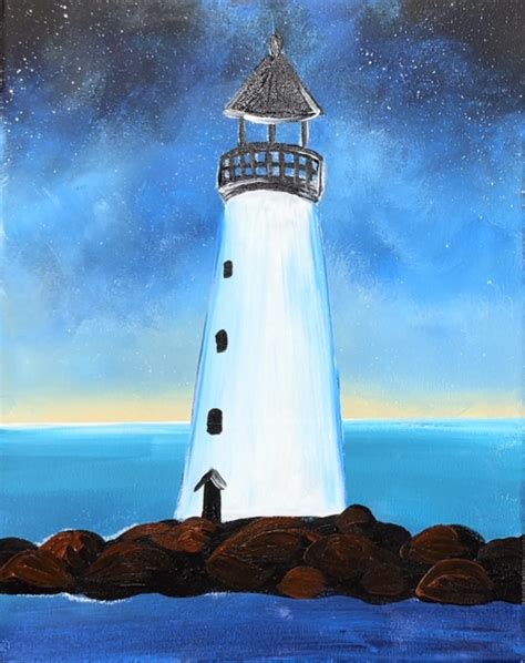 Lighthouse Painting - Acrylic Online Tutorial