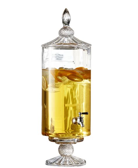 Fifth Avenue Crystal Westchester Optic Glass Beverage Dispenser