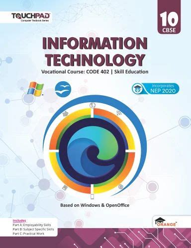 English Orange Touchpad Information Technology Class 9 Code 402 Latest Edition At Rs 499