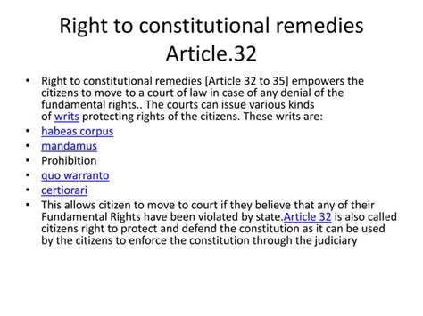 Fundamental Rights In India Ppt