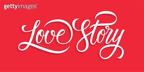 Love Story Hand Lettering Text Design Romantic Inscription Creative Typography For Print