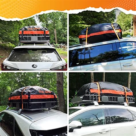 Mockins 64x39x6 Anti Rust Rooftop Cargo Carrier 20Cu Waterproof Bag