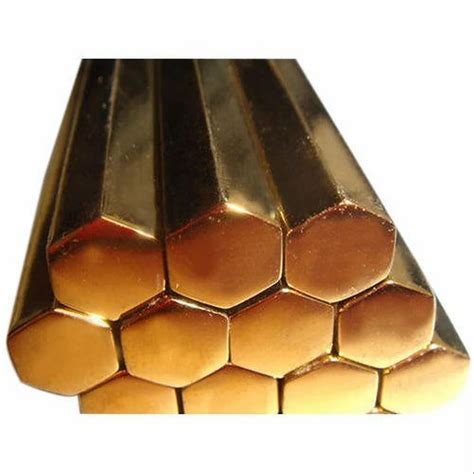 Polished Solid Brass Hex Rod Hexagonal Rod Length 6 M At Rs 401 Kg