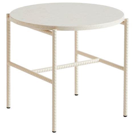 HAY Rebar Side Table 45 Cm Alabaster Beige Marble Finnish Design Shop