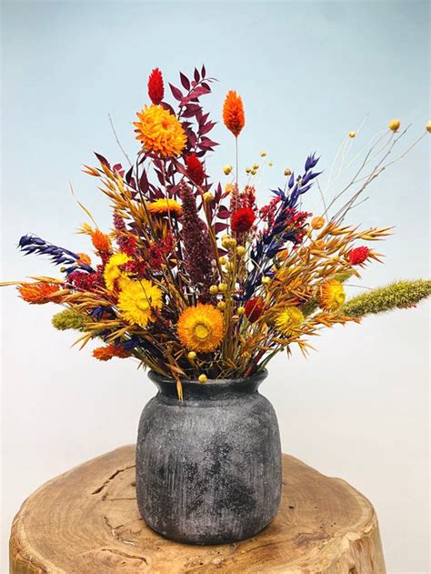 Droogbloemen Boeket Autumn Morning Small INCLUSIEF Vaas 40cm