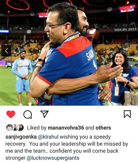 Lsg Owner Shared An Emotional Post For Kl Rahul The Cricket Lounge