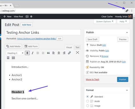 How To Create Anchor Links In Wordpress 4 Easy Methods