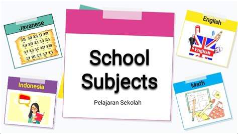 School Subjects Mata Pelajaran Dalam Bahasa Inggris YouTube