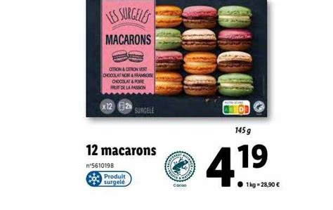 Promo 12 Macarons Les Surgelés chez Lidl iCatalogue fr