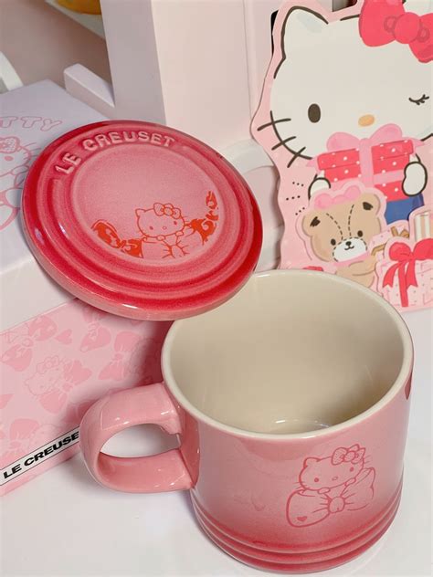 Le Creuset Hello Kitty Mug Set With Lid Etsy