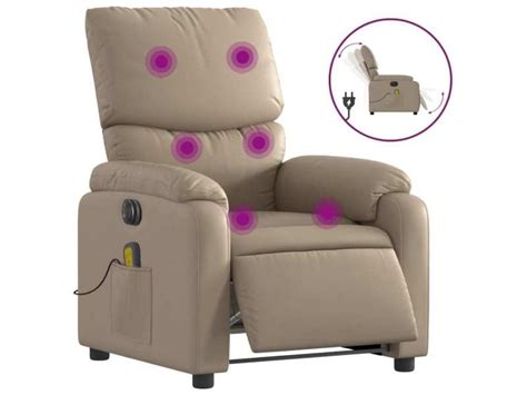 Fauteuil De Massage Inclinable Lectrique Cappuccino Similicuir Conforama