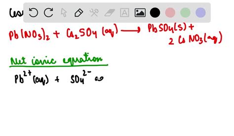 Solvedleadii Nitrate Reacts With Cesium Sulfate In An Aqueous Precipitation Reaction What