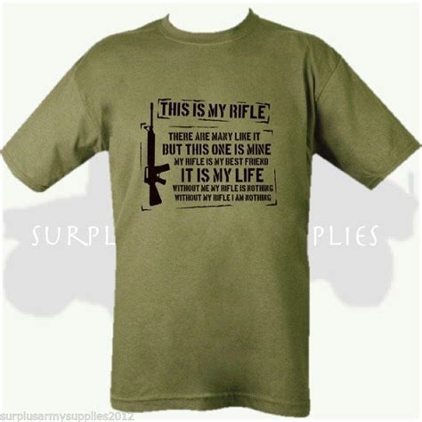 Military T Shirt My Rifle Poem Riflemans Creed British Army Sniper