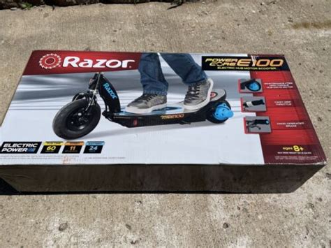 Razor Power Core E100 Electric Scooter With Aluminum Deck Blue