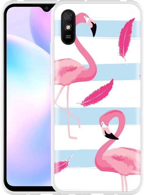 Xiaomi Redmi 9A Hoesje Flamingo Feathers Bol