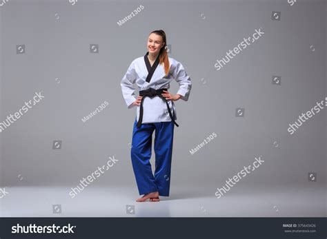 Karate Girl Black Belt Stock Photo 375643426 Shutterstock