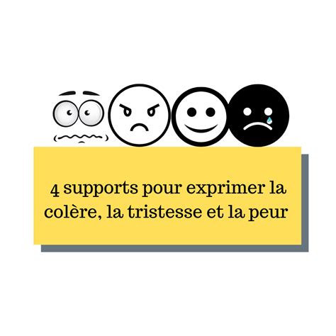 Supports Pour Exprimer La Col Re La Tristesse La Peur Et La Joie