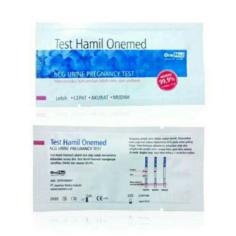 Jual ONEMED TESPACK KEHAMILAN WANITA TESPEK ONE MED TEST PACK STRIP HCG