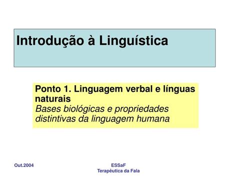 PPT Introdução à Linguística PowerPoint Presentation free download