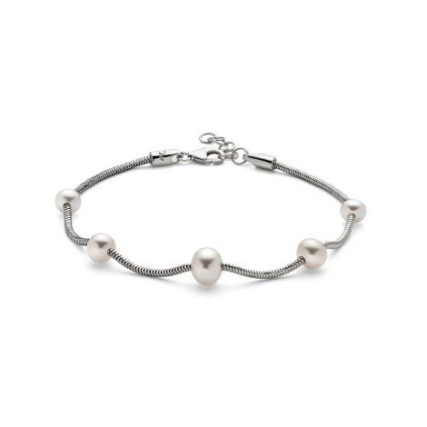 Bracciale Donna Miluna L Argento Di Miss Italia Argento Con Perle