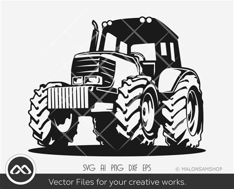 Tractor Svg Silhouette Tractor Svg Farm Tractor Svg Etsy Canada