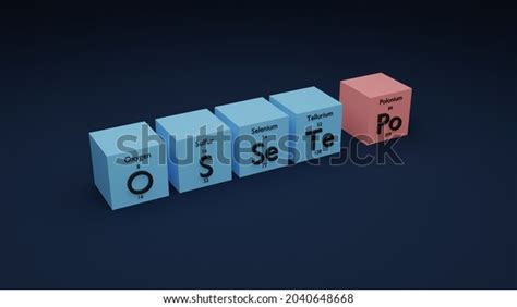 3d Illustration Group 6 Elements Periodic Stock Illustration 2040648668 ...