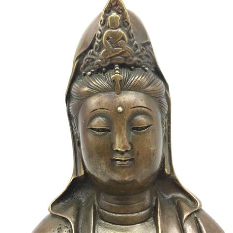 Goddess Quan Yin Kwan Yin Guan Yin Sitting In Lotus Buddhist Statue Idol 10 Kwan Yin