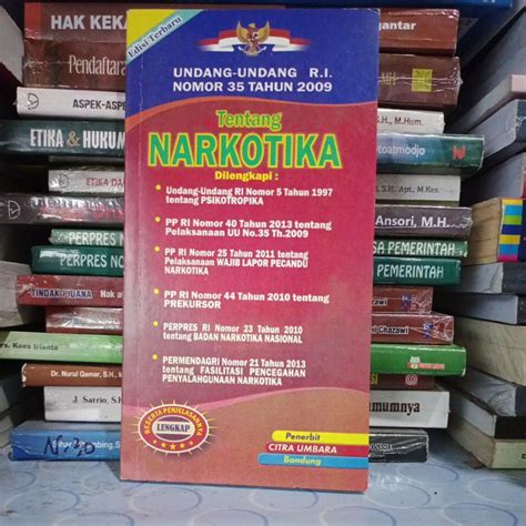 Jual Buku Undang Undang Ri No Tahun Tentang Narkotika Shopee