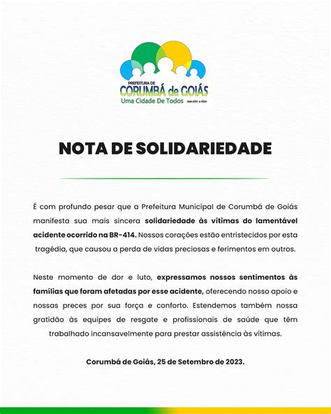 NOTA DE SOLIDARIEDADE Prefeitura de Corumbá