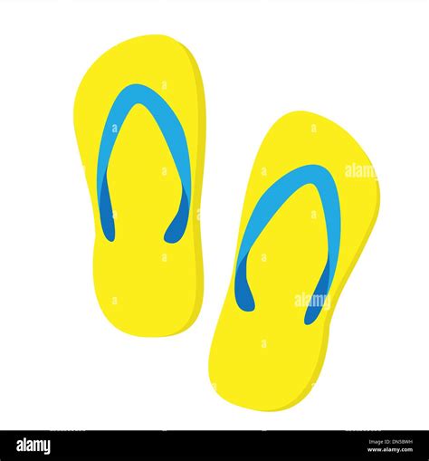 Beautiful Beach Slippers Isolated Stock Vector Image Art Alamy