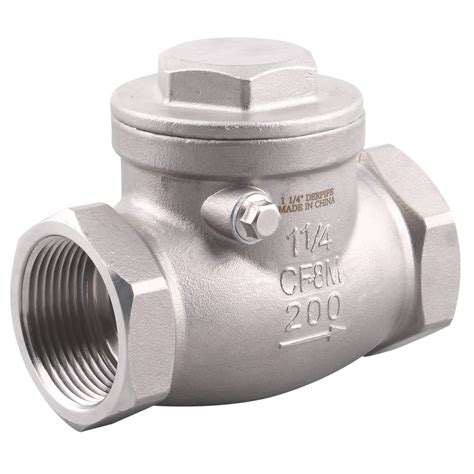 Amazon DERPIPE 1 1 4 Inch Swing Check Valve WOG 200 PSI