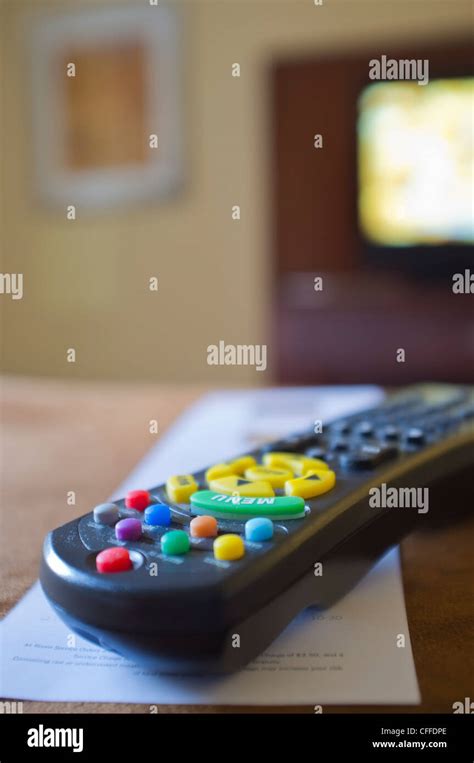 Hotel Room TV Remote Stock Photo - Alamy