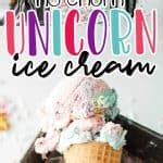 Berry Flavored Unicorn No Churn Ice Cream Recipe