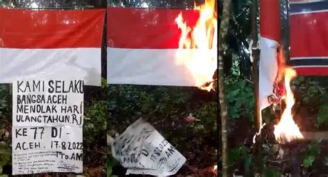 Tolak Hut Ri Video Bendera Merah Putih Dibakar Viral