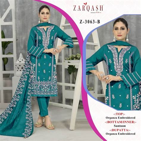 Zarqash Z A To D Designer Organza Pakistani Suits Catalog The