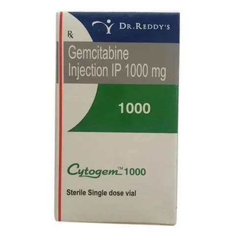 Cytogem Gemcitabine Mg Injection Dr Reddy S Prescription Rs