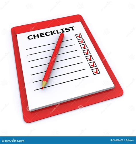 Checklist 3d Stock Illustration Illustration Of Mark 18888625