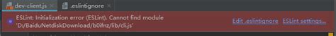 Eslint Initialization Error Eslint Cannot Find Module Lib Cli