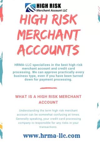 PPT Navigating Risk With High Risk Merchant Accounts PowerPoint