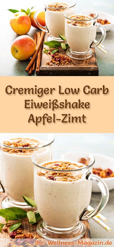 Apfel Zimt Eiwei Shake Low Carb Eiwei Di T Rezept Zum Abnehmen