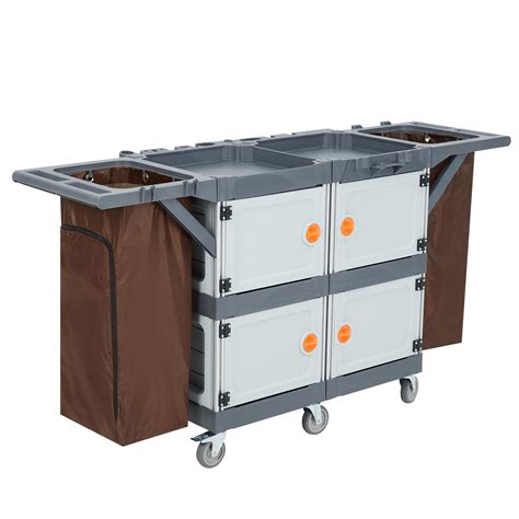 Commercial Janitorial Cart With Cabinet Hotel Cart Housekeeping Room