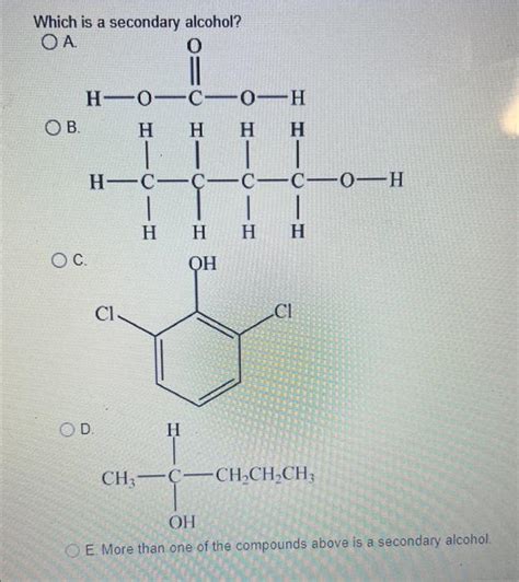 solved    secondary alcohol       cheggcom