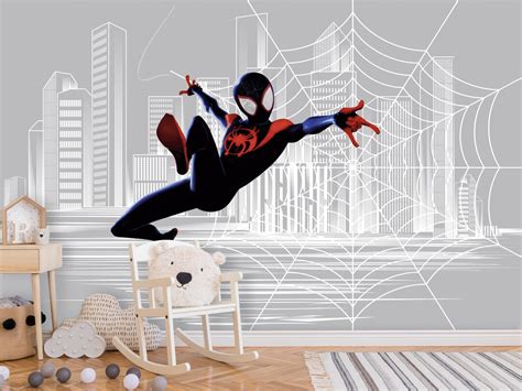 Miles Morales Boy's Room Wallpaper Spiderman Wall Mural - Etsy