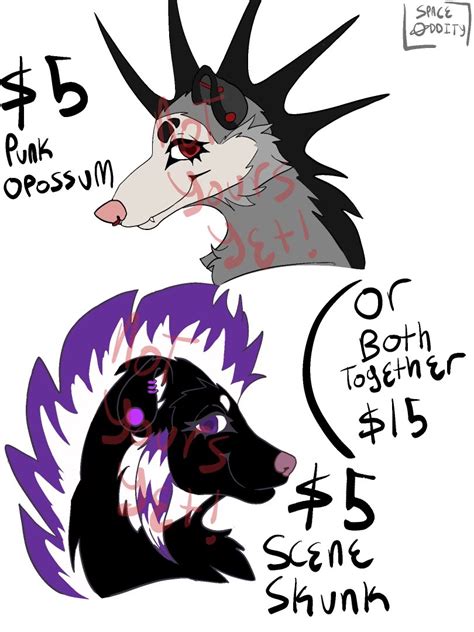 First Adopts Punk Opossum By Thatspaceoddity On Deviantart