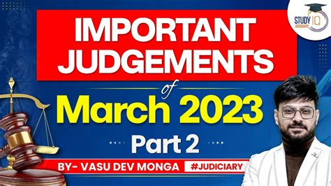 Landmark Judgements Important Supreme Court Judgements Of March 2023