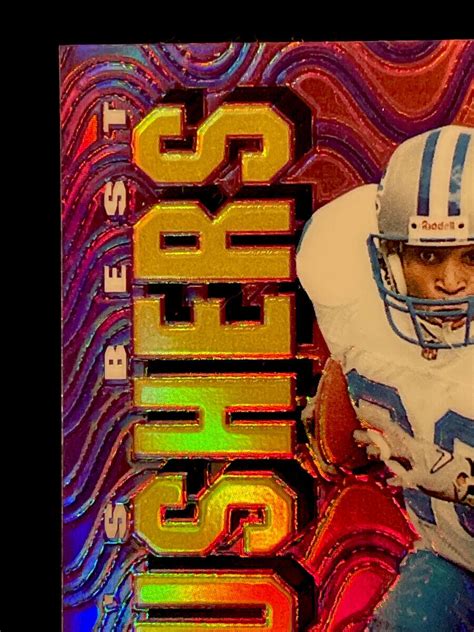 Barry Sanders Topps Chrome Bullrushers Refractor Sp Lions Hof