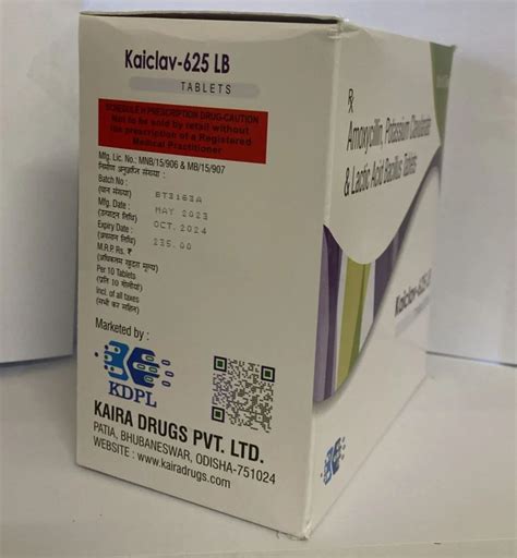 Kaiclav Lb Amoxicillin Potassium Clavulanate Lactic Acid Bacillus